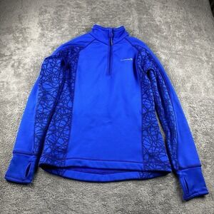 Avalanche Active Base Layer Long Sleeve Polar Fleece Womens Medium Blue Black